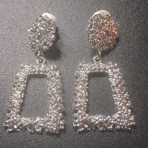 Silver Tone Post Earrings